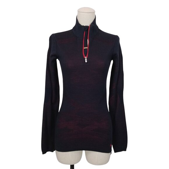 Smartwool Intraknit Thermal Merino Quarter-Zip Base Layer Top Sz Small - Picture 2 of 9